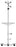 B. Braun Patient Pal IV Stand Piggyback Hook 4 Legs with Heavy-Duty Casters, Oxygen Cylinder Platform - N7515
