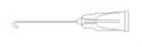 Visitec - Irrigating Iris Retractor Cannula 23 Gauge 2 L X 2.25 W mm, Curved J Shape Hook - 585091