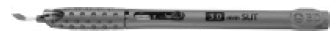 Beaver Xstar - Safety Slit Knife Conventional Stainless Steel / Plastic 2.8 mm Width Full Handle Sterile Disposable - 378828
