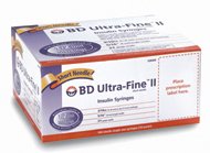 Becton Dickinson Ultra-Fine Insulin Syringe with Needle 0.3 mL 31 Gauge 5/16 Inch Attached Needle Without Safety - 328440