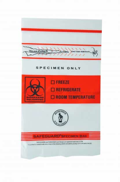 Mopec Biohazard Specimen Bags, 100 pack