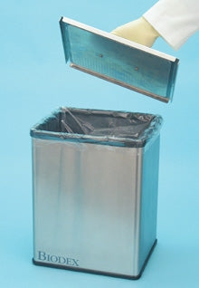 Biodex Medical Systems Medical Waste Receptacle 20 Quart Square Silver Stainless Steel Manual - 039-106