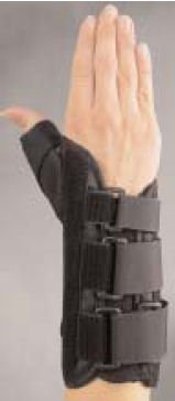 Primo - Wrist Brace with Thumb Spica Aluminum / Elastic / Foam / Plastic / Polyester Left Hand Black Medium - 08147373