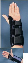 Premier - Wrist Brace Padded Aluminum / Foam / Nylon / Plastic / Polyester Left Hand Black 2X-Small - 08144390