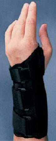 Bird & Cronin Supreme Wrist Brace Palmar Stay Canvas Right Hand Black Medium - 8144063