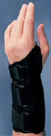 Bird & Cronin Supreme Wrist Brace Palmar Stay Canvas Right Hand Black Large - 8144064