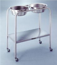 Blickman Snyder Solution Stand 8.5 Quart 2 Basin H-Shaped Brace 33 Inch 29 Inch - 727808000