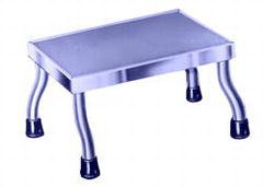Kent - Step Stool with Handrail MRI 1 Step Stainless Steel Frame 8 Inch Step Height - 1017761100