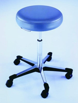 Blickman Built - Exam Stool Backless Supra-Pneumatic Lift Adjustment 5 Casters Black - 1041210025