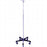 Blickman - IV Stand Rams Horn Hooks 4-Hook Five 3 Inch Swivel Casters - 0517794400