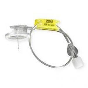 B. Braun Surecan Safety II Huber Needle Infusion Set 20 Gauge 1/2 Inch 7-1/2 Inch Tubing Without Port - 4447043-02