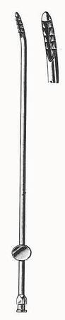 BR Surgical HerMann Medizintechnik Uterine Biopsy Curette Novak 9 Inch Length Single-ended Rigid Handle 3 mm Tip Straight Round Tip with Sharp Serrated Teeth - H170-59203