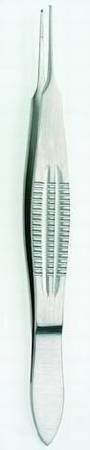 HerMann Medizintechnik - Suture Forceps Castroviejo 4-1/8 Inch Length Surgical Grade Straight 0.3 mm Tips with 1 X 2 Teeth and Tying Platform - H143-14903