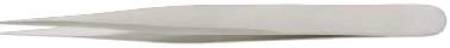 HerMann Medizintechnik - Tissue Forceps Jeweler 11 cm Surgical Grade Curved No 5, Very Fine Pointed Tip, Sharp - H110-33225