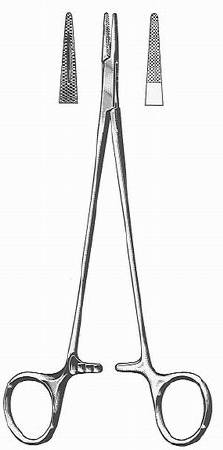 BR Surgical - Needle Holder 6-1/4 Inch Length Delicate Jaw Finger Ring Handle - BR24-19016