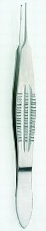 BR Surgical HerMann Medizintechnik Suture Forceps Castroviejo 10.5 cm Surgical Grade Straight 0.9 mm Tips w/1 X 2 Teeth and Tying Platform - H143-14909