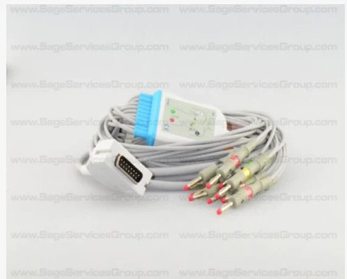 Burdick - 10 Lead Cable 15 pin Connector, Mixed Length For use with ECG System - A15-BK1-MSB