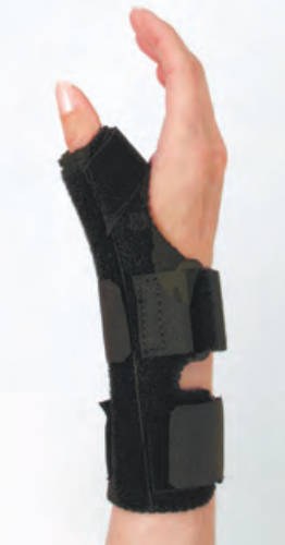 Universal - Wrist / Thumb Brace Low Profile Metal / Neoprene Left or Right Hand Black Medium - 520-UWTS-M