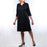 Narrative Apparel DRESS, POLO KNIT 3/4SLEEVE SOLID BLK WMNS LG D/S - WDBPS0425