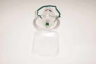 Salter Labs - Partial Rebreather Oxygen Mask Elongated Style Adult One Size Fits Most Adjustable Head Strap - 8030-7-50