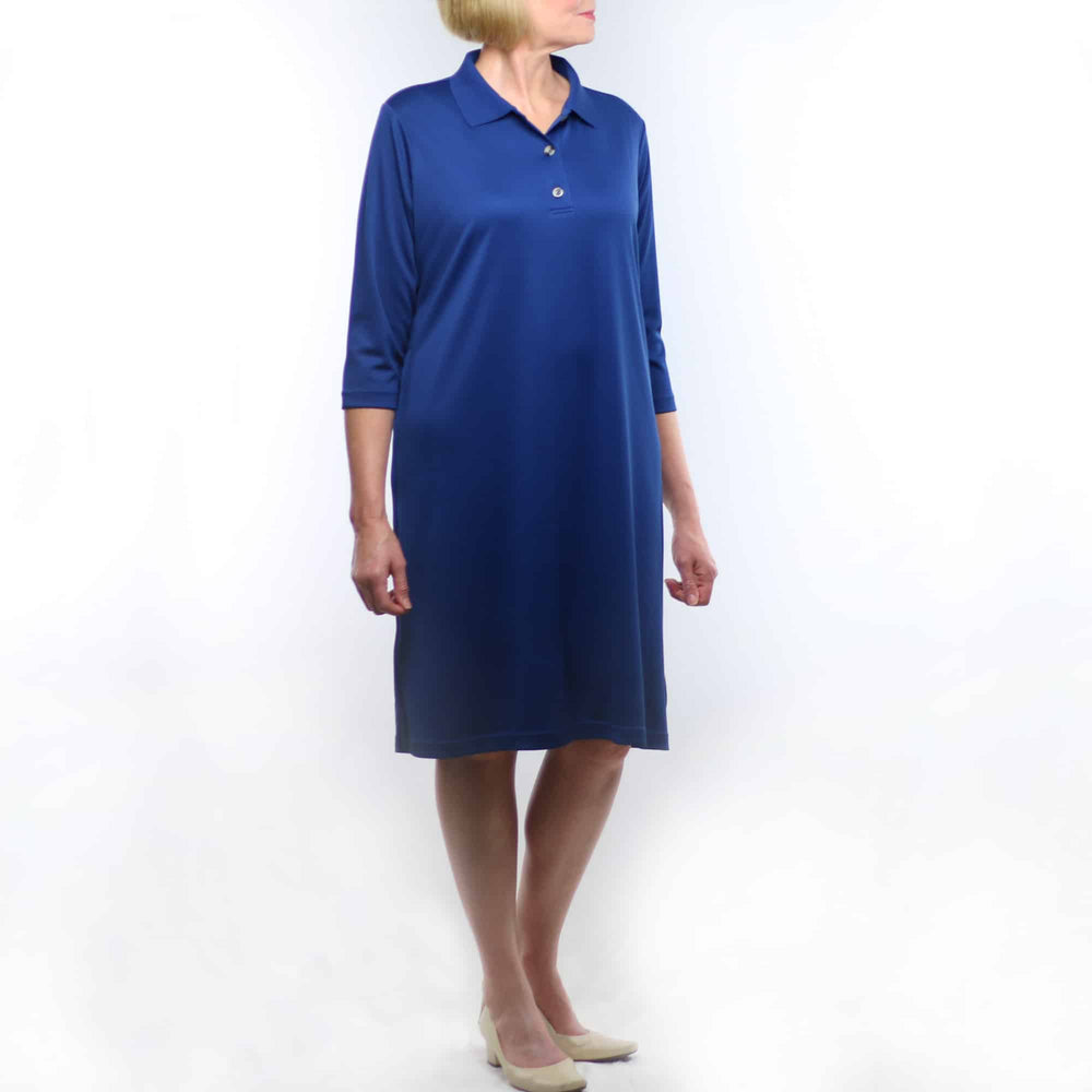 Narrative Apparel DRESS, POLO KNIT 3/4SLEEVE SOLID NAVY WMNS SM D/S - WDBPS0226