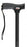 Apex-Carex Healthcare Soft Grip T-Handle Cane Aluminum 31 to 40 Inch Height Black - FGA52000 0000