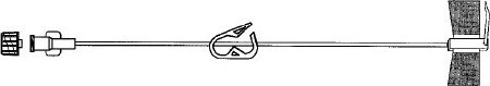 Advanced Medical Systems Huber Infusion Set 22 Gauge 3/4 Inch 10 Inch Tubing Without Port - BS-2234