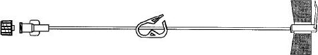 Advanced Medical Systems - Huber Infusion Set 22 Gauge 1 Inch 10 Inch Tubing Without Port - MBS-2210