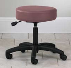Value Series - Exam Stool Backless Pneumatic Height Adjustment 5 Casters Burgundy - 2135-3BG