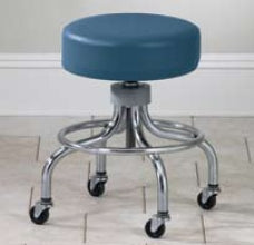 Chrome Series - Base Stool Backless Screw Adjustment Gunmetal Gray - 2102-24-3GM