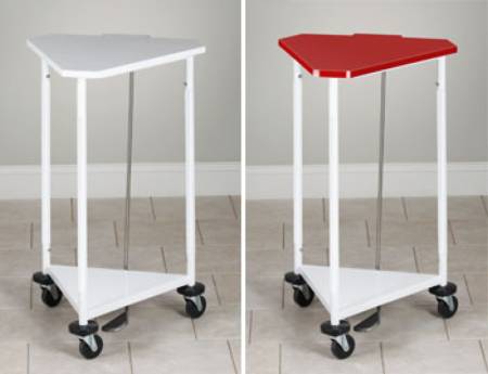 Clinton Industries Clinton Hamper Stand Rolling Triangular Opening Foot Pedal Tilt-Top Lid - H-43