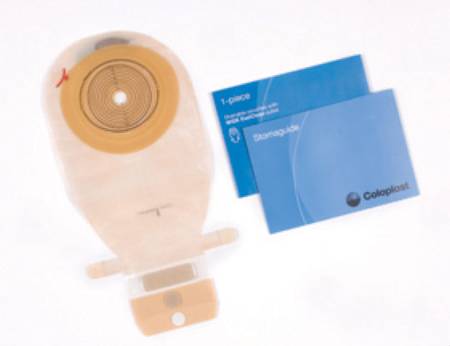 Coloplast Assura EasiClose WIDE Outlet Colostomy Pouch Kit One-Piece System 11-1/4 Inch Length 3/8 to 2-3/4 Inch Stoma Drainable Flat, Trim To Fit - 11005