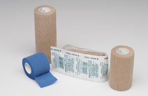 Hartmann Medi-Rip Cohesive Bandage 2 Inch X 5 Yard Standard Compression Self-adherent Closure Blue NonSterile - 25320000