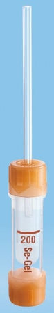 Sarstedt Microvette 200 Capillary Blood Collection Tube Serum Tube Clot Activator / Separator Gel Additive 10.8 X 46.6 mm 200 µL Brown Screw Cap Polypropylene Tube - 20.1291