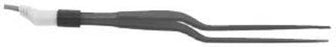 Conmed ConMed Bipolar Forceps Cushing 7-1/2 Inch Surgical Grade Coated Stainless Steel NonSterile NonLocking Bayonet Handle Straight 0.7 mm Serrated Tips - 7-809-9