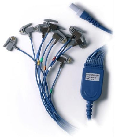 Welch Allyn Patient Cable 25 Inch, 10 Lead, Pinch Connection Q-Stress or HeartStride - 60-00180-01