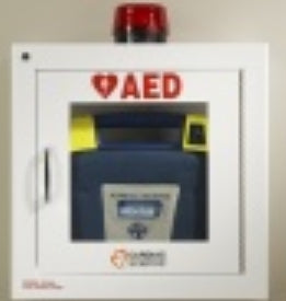 Cardiac Science Wall Mount Cabinet White, See Through Door, With Alarm, Strobe, Security Enabled AED - 50-00392-30