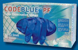 McKesson Medical Surgical CODEBLUE PF Exam Glove X-Large NonSterile Latex Extended Cuff Length Fully Textured Blue Not Chemo Approved - 23-38