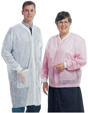 McKesson Medical Surgical PRETECT Lab Jacket Blue X-Large Long Sleeves Hip Length - 33-180