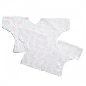 O&M Halyard Inc Shirt Infant Whit Print Without Pockets Short Sleeves Unisex - 10595