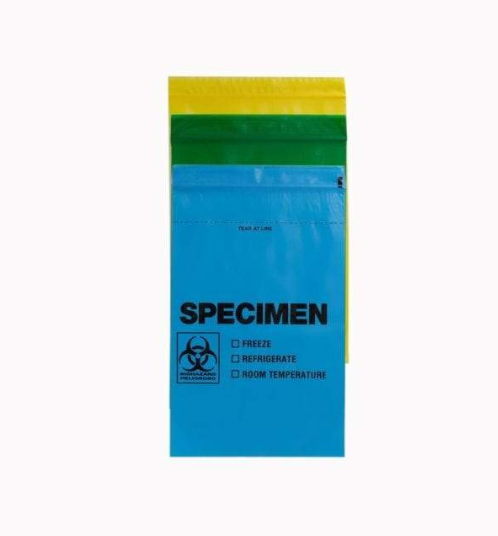 Rd Plastics Company Specimen Transport Bag With Document Pouch 6 X 9 Inch Plastic Zip Closure Biohazard Symbol / Storage Instructions Nonsterile - Q866