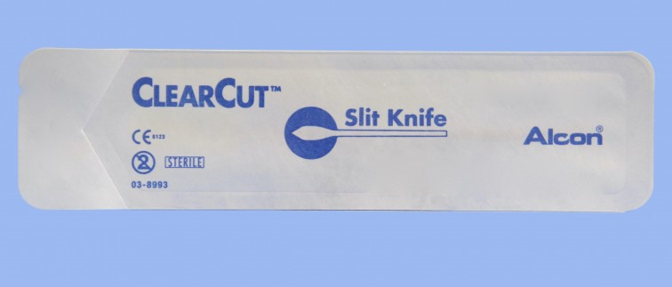 Alcon ClearCut Slit Knife 2.75 mm Stainless Steel / Plastic Full Handle Disposable - 8065992747