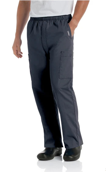 Landau Uniforms - Scrub Pants Cargo X-Large / Short Navy Blue Male - 8555BNPXLSHORT