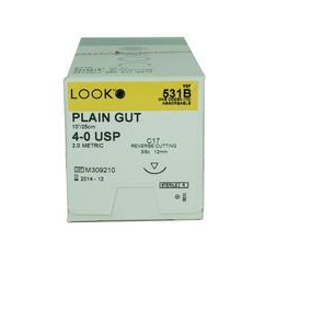 Surgical Specialties Suture With Needle  Absorbable Uncoated Undyed Suture Plain Gut Size 6 - 0 18 Inch Suture 1-Needle 13 Mm Length 3/8 Circle Precision Reverse Cutting Needle - B1918N