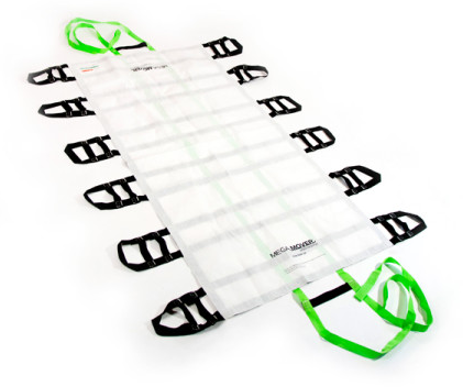 Graham Medical Products SHEET, TRANS PT MEGAMOVER PLUSW/POWER GRIPS WHT/BLK 40"X80" - 66563