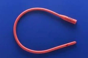 Rüsch - Urethral Catheter Robinson Tip Red Rubber 20 Fr. 16 Inch - 351620