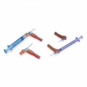 Smiths Medical Needle-Pro Tuberculin Syringe with Needle 1 mL 25 Gauge 5/8 Inch Detachable Needle Safety Hinged Needle - 412558
