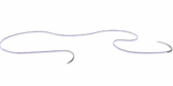 J & J Healthcare Systems STRATAFIX Bidirectional Knotless Tissue Control Device Suture with Needle Absorbable Uncoated Violet Suture Spiral PDO Size 4-0 24 X 24 cm Double-Armed 26 mm Length 3/8 Circle Conventional Cutting Needle - SXPD2B424