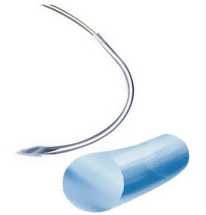 Surgical Specialties - Suture with Needle Nonabsorbable Uncoated Blue Suture Monofilament Polypropylene Suture Size 2 - 0 30 Inch Suture 1-Needle 60 mm Length Straight Conventional Cutting Needle - J8623N