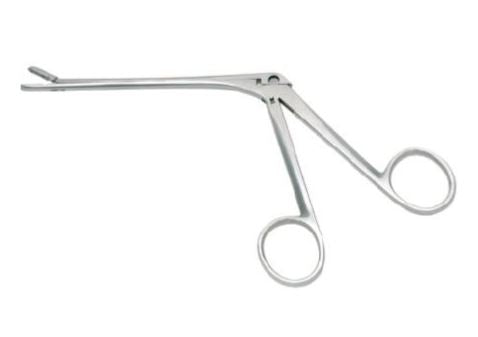 BR Surgical BR Surgical Nasal Forceps Takahashi 4-1/2 Inch Surgical Grade Stainless Steel NonSterile NonLocking Finger Ring Handle Angled Up 45° 4 X 10 mm Jaws - BR46-17120